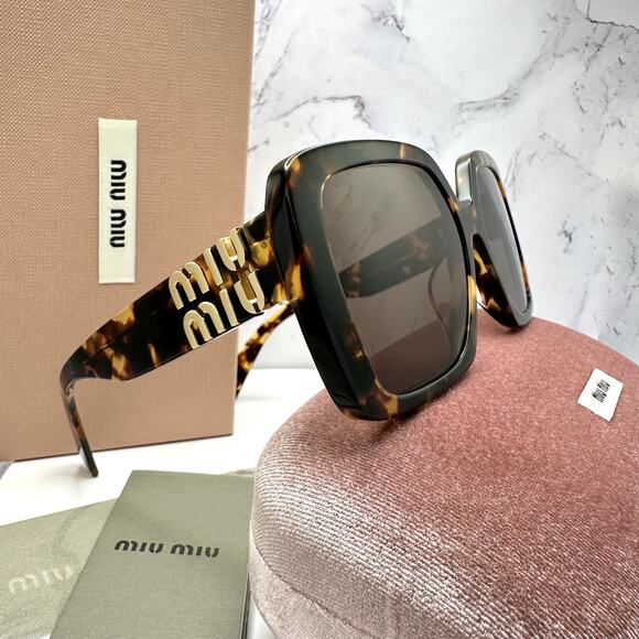 New MIU MIU Sunglasses Brown Square Gold Full Rim 56mm MIU MIU main image 5